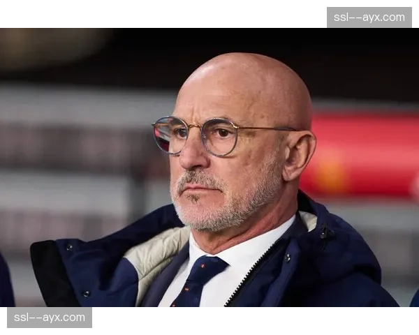 镜头记录：看台上观战的西班牙国家队主帅德拉富恩特专注笔记